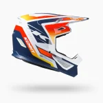Kenny Racing Track Graphic + Focus Orange NAVY Helmet 2 Kenny Racing Track Graphic + Focus Orange NAVY Helmet - Orange/Blue/White