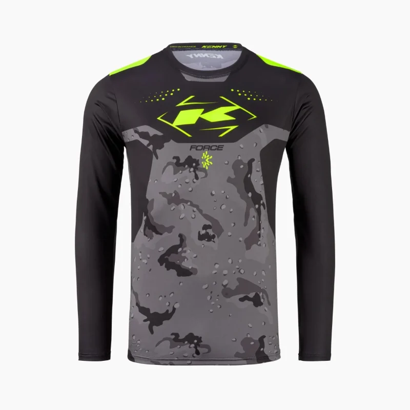 Kenny Racing Force CAMO Jersey - Black/Brown/Fluo Yellow
