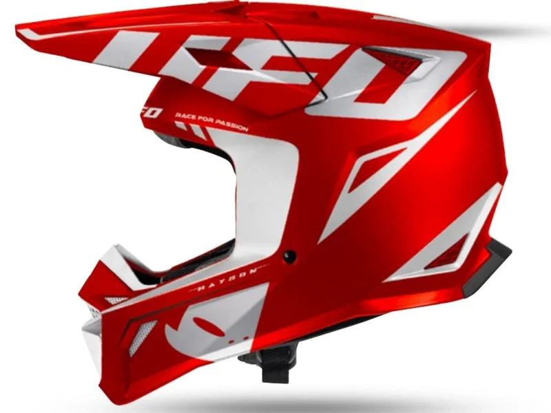 UFO Rayson Offroad Helmet - Red/White