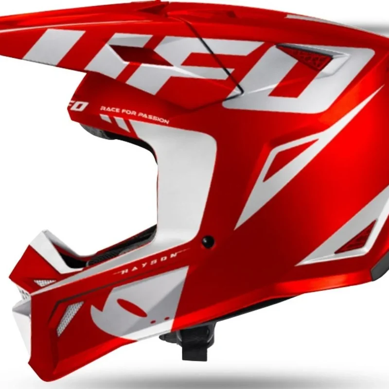 UFO Rayson Offroad Helmet - Red/White