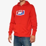 100% ZIP Hoodie Official ZIP Hoodie Fleece 2 100% ZIP Hoodie Official ZIP Hoodie Fleece - Red