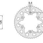 CHT REAR Sprocket 808 51 Aluminium Ergal 808 51 80851 2 CHT REAR Sprocket 808 51 Aluminium Ergal 808 51 80851 - Black Suzuki Dr/Rm/Rmz