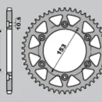 CHT REAR Sprocket Honda CRF-L 4T CRF 250L '13-'20 , XR 250 R/L/R '91-'96 ,XR 600/650 '91-'20 288 50Z Ergal 2 CHT REAR Sprocket Honda CRF-L 4T CRF 250L '13-'20 , XR 250 R/L/R '91-'96 ,XR 600/650 '91-'20 288 50Z Ergal