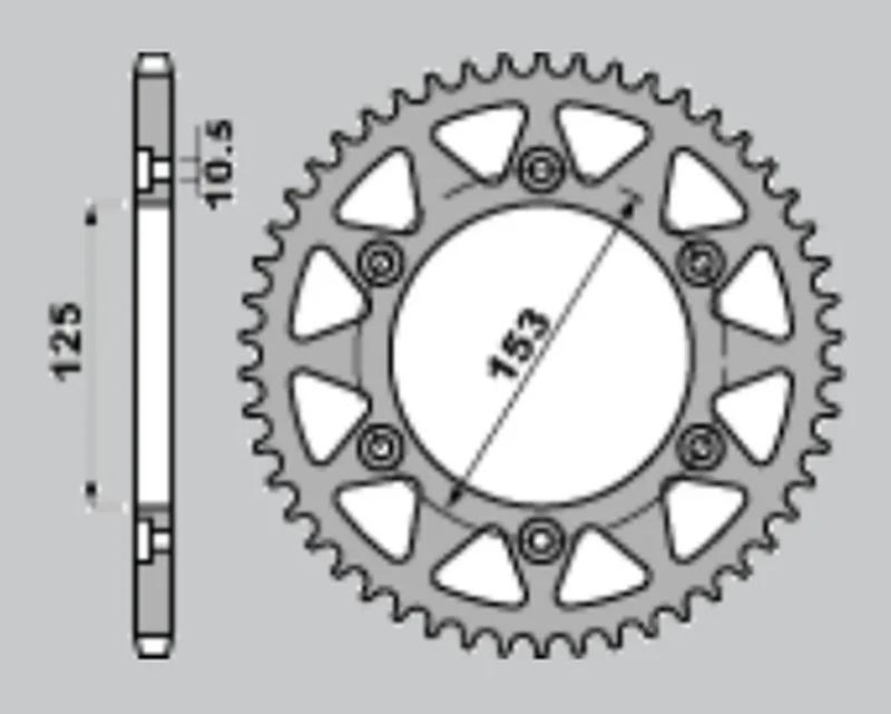 CHT REAR Sprocket Honda CRF-L 4T CRF 250L '13-'20 , XR 250 R/L/R '91-'96 ,XR 600/650 '91-'20 288 50Z Ergal