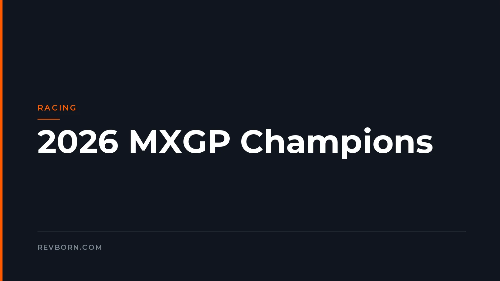 2026 MXGP Champions