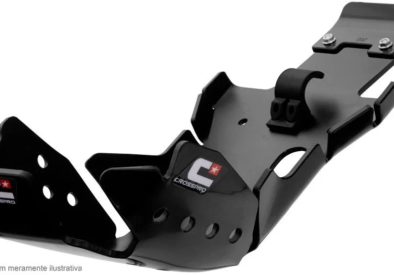 Crosspro Engine & Swingarm Link Guard PRO-LINK Plastic DTC HARD Enduro Gasgas MC 125 '21-'22, Husqvarna TC 125 '20-'22, TX 125 '19, TE 150 '19-23 - Black