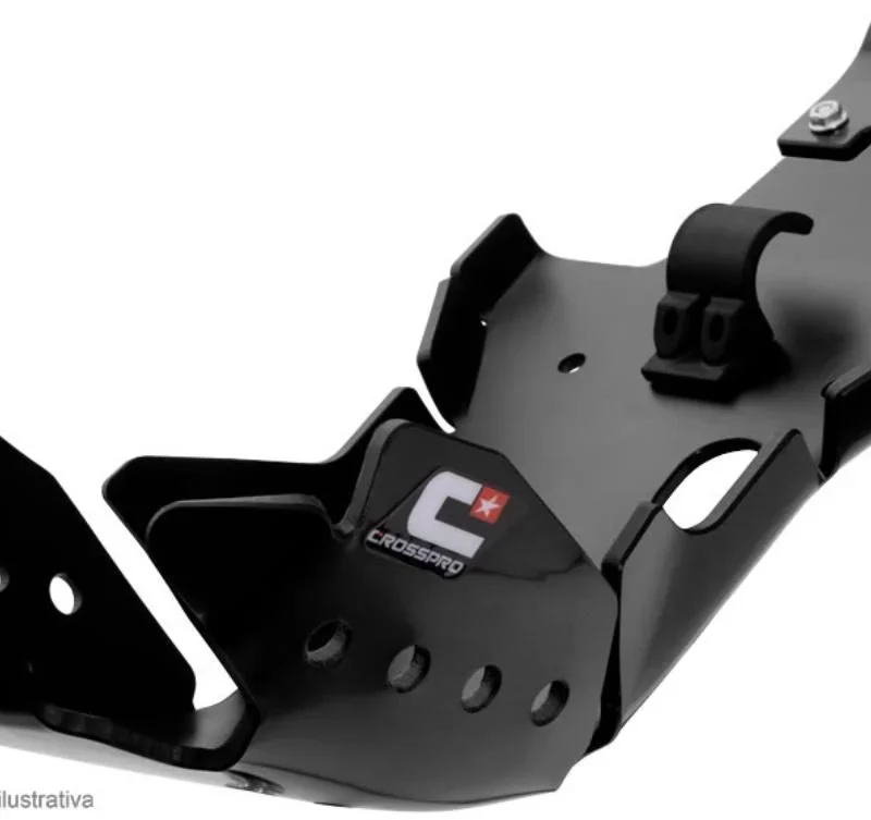 Crosspro Engine & Swingarm Link Guard PRO-LINK Plastic DTC Enduro: Yamaha YZ 250 '05-'25, YZ 250X '16-'24, Fantic XX 250 '20-'25 - Black