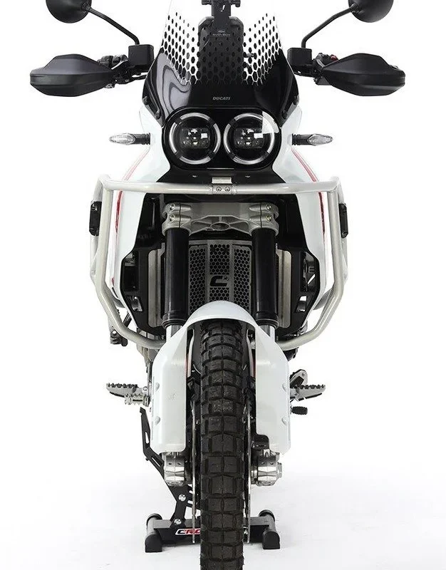 Crosspro Aluminium Crash Guards Engine & Radiator Guards Ducati Desert X '22- Original Skid Plate - Silver