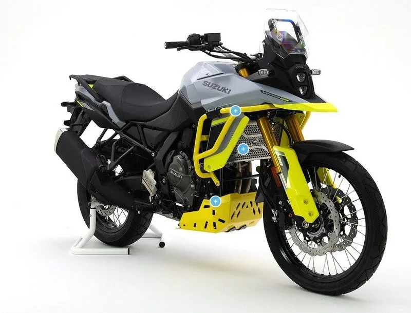 Crosspro Crash Guards Engine Guards Aluminium Suzuki V-STROM 800 / 800 DE '23-'24 - Black Teksturowany