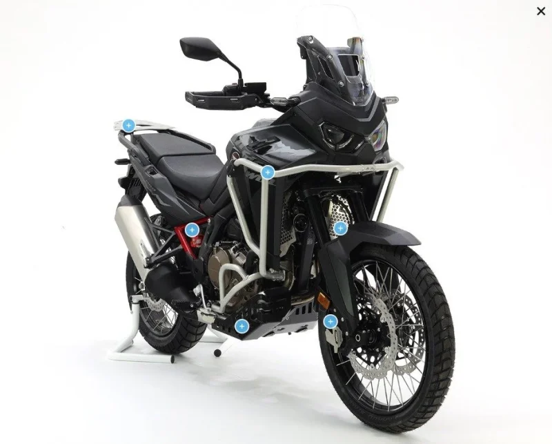 Crosspro Aluminium Crash Guards Engine & Radiator Guards Honda CRF 1100L '24 - Matte Black