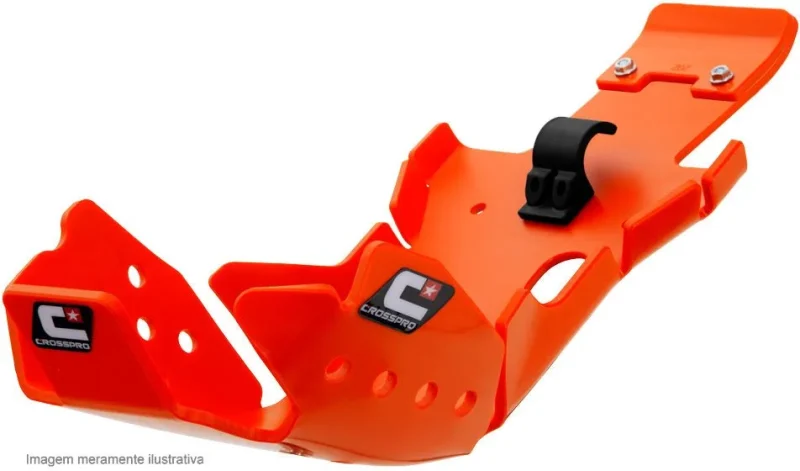 Crosspro Engine & Swingarm Link Guard PRO-LINK Plastic DTC HARD Enduro KTM SX-F / XC-F 250/300 '23-, Husqvarna FC 250 / 350 '23 - Orange
