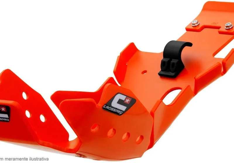 Crosspro Engine & Swingarm Link Guard PRO-LINK Plastic DTC HARD Enduro KTM SX-F / XC-F 250/300 '23-, Husqvarna FC 250 / 350 '23 - Orange