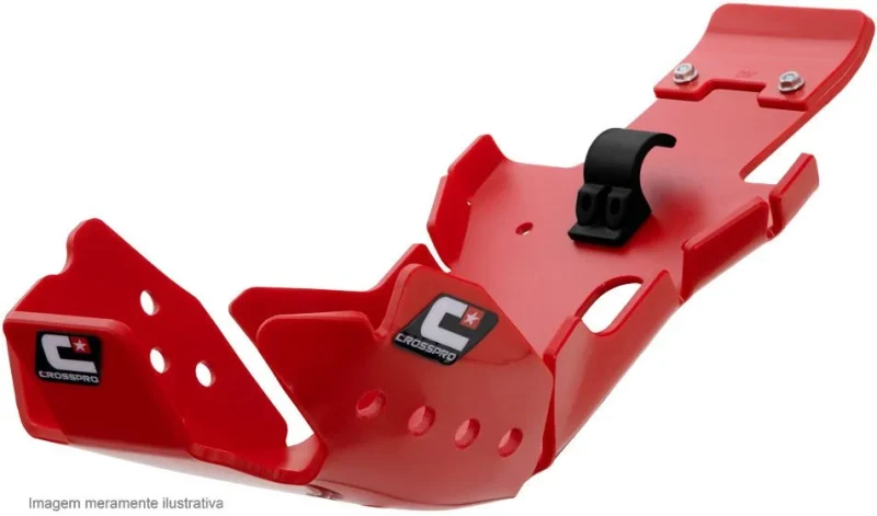 Crosspro Engine & Swingarm Link Guard PRO-LINK Plastic DTC HARD Enduro KTM SX-F / XC-F 250/300 '23-, Husqvarna FC 250 / 350 '23- Gasgas MC / FC '24 - Red