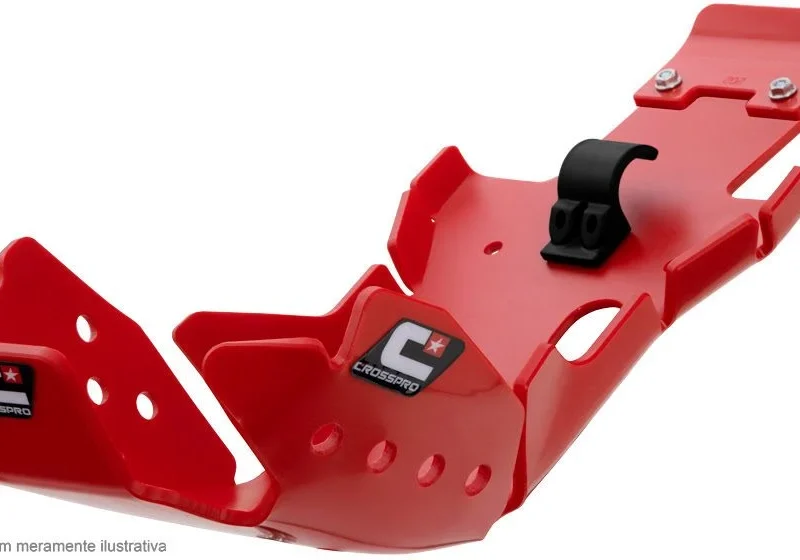 Crosspro Engine & Swingarm Link Guard PRO-LINK Plastic DTC HARD Enduro KTM SX-F / XC-F 250/300 '23-, Husqvarna FC 250 / 350 '23- Gasgas MC / FC '24 - Red