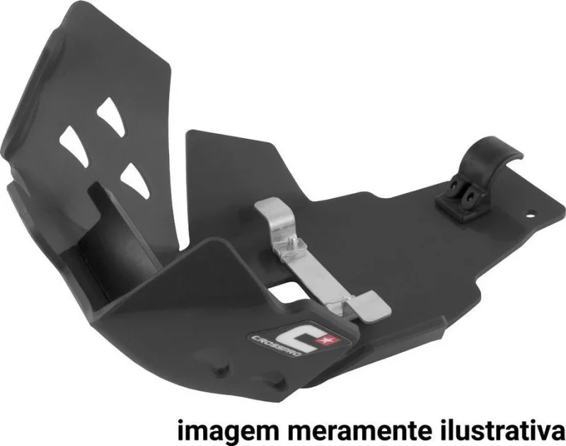 Crosspro Engine Guard Plastic DTC Enduro 'EC DTC' Husqvarna TE 250/300 '17-'19, KTM EXC 250/300 TPI '17-'19 - Black