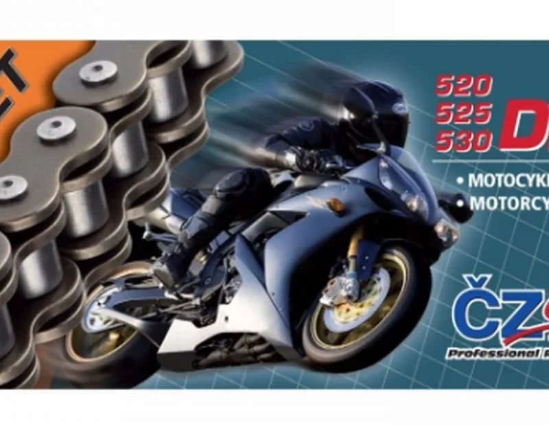 CZ Drive Chain 525 DZO 118 Links O-RING Bronze DO 900 CCM Street 40,0 KN + Rivet Link Drazona