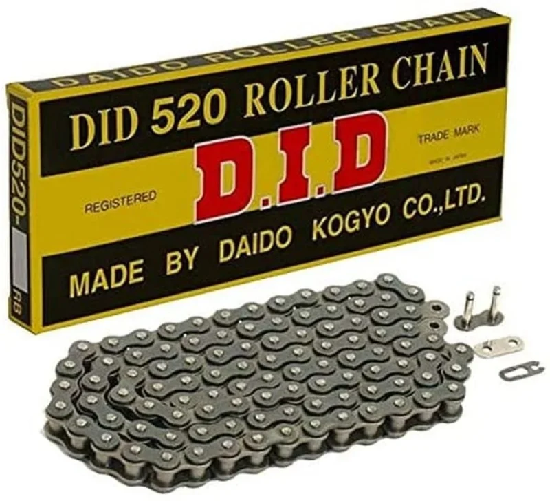 DID Drive Chain 520-108 Links Without O-RINGS Open + CLIP LINK