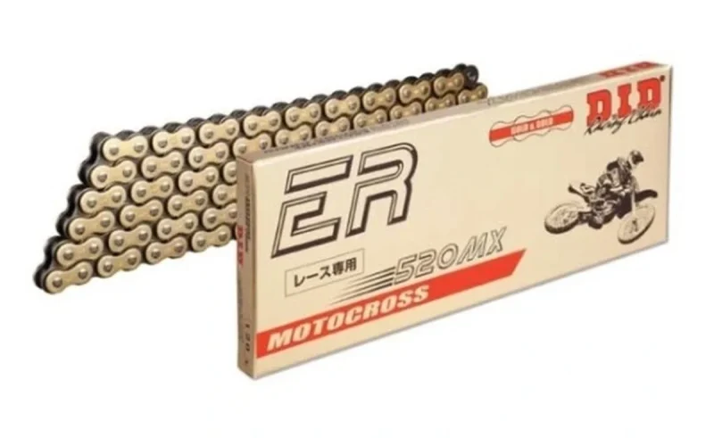 DID Drive Chain 520MX-106 GOLD 106 Links Cross Ultra Without O-RINGS Open + CLIP LINK