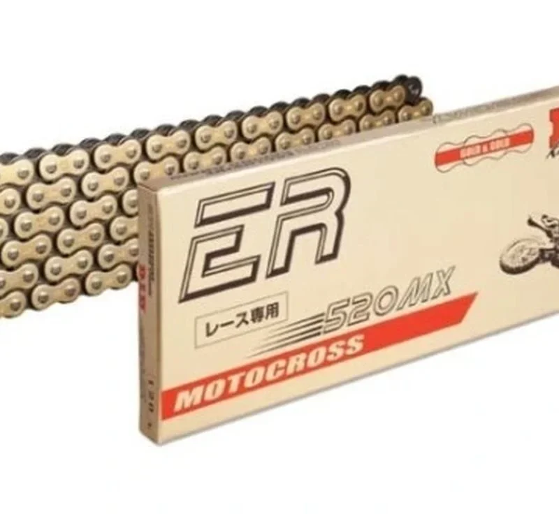 DID Drive Chain 520MX-96 GOLD 96 Links Cross Ultra Without O-RINGS Open + CLIP LINK