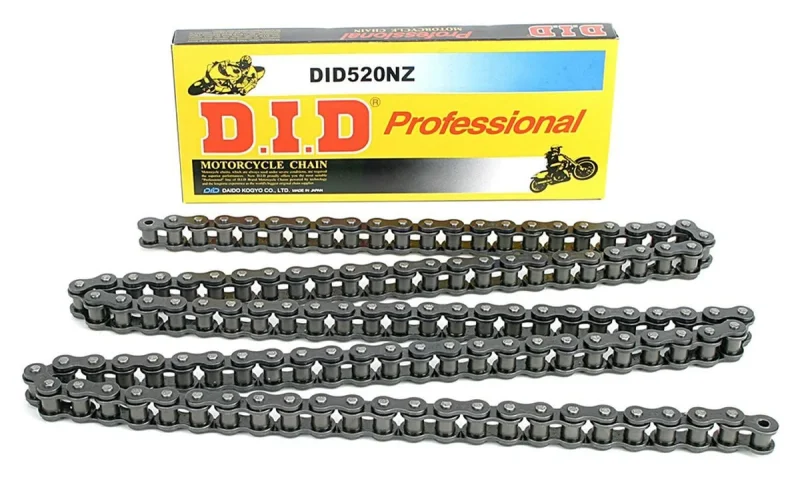 DID Drive Chain 520NZ-114 Links Without O-RINGS Open + CLIP LINK