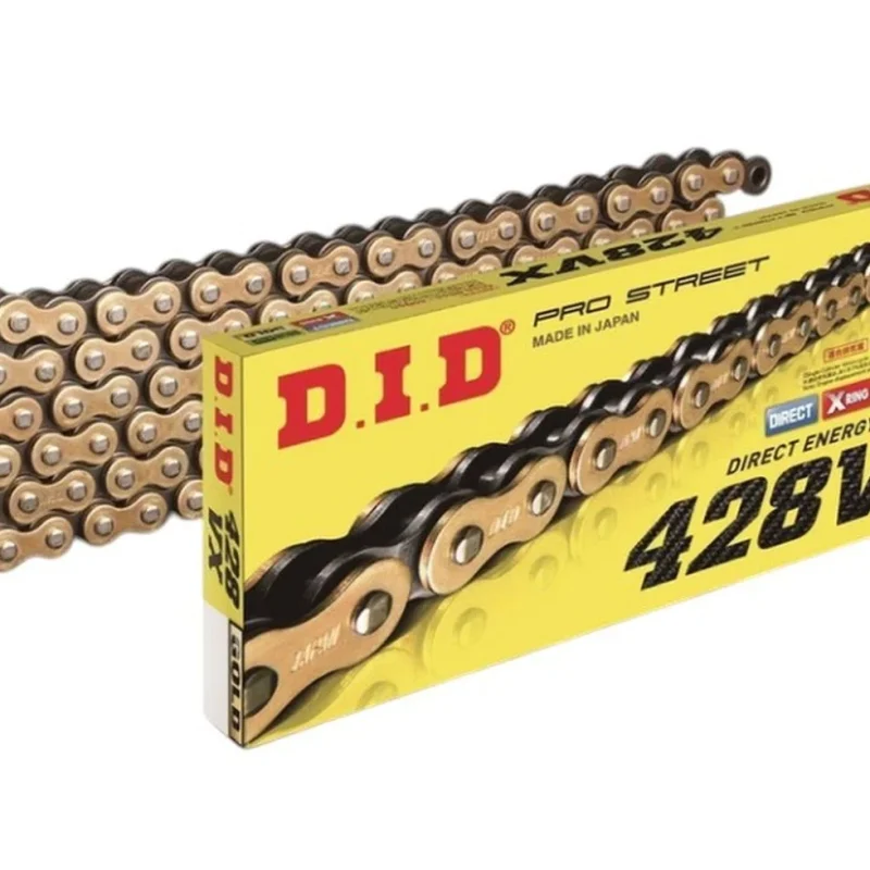 DID Drive Chain 428VXGB-136 Links Gold X-RING Open + Rivet LINK