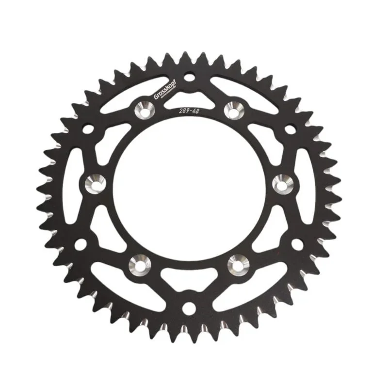 Grosskopf REAR Sprocket Aluminium T7075 Ergal 289 48 28948 Honda CR/CRF '83-'25, BETA RR '13-'25, JTR210.48 - Black