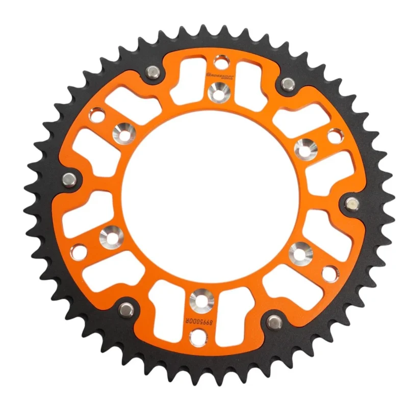 Grosskopf REAR Sprocket DUAL RING / Stealth STEEL-ALUMINIUM 899 45 89945 KTM/HUSQVARNA/HUSABERG/GASGAS - Orange