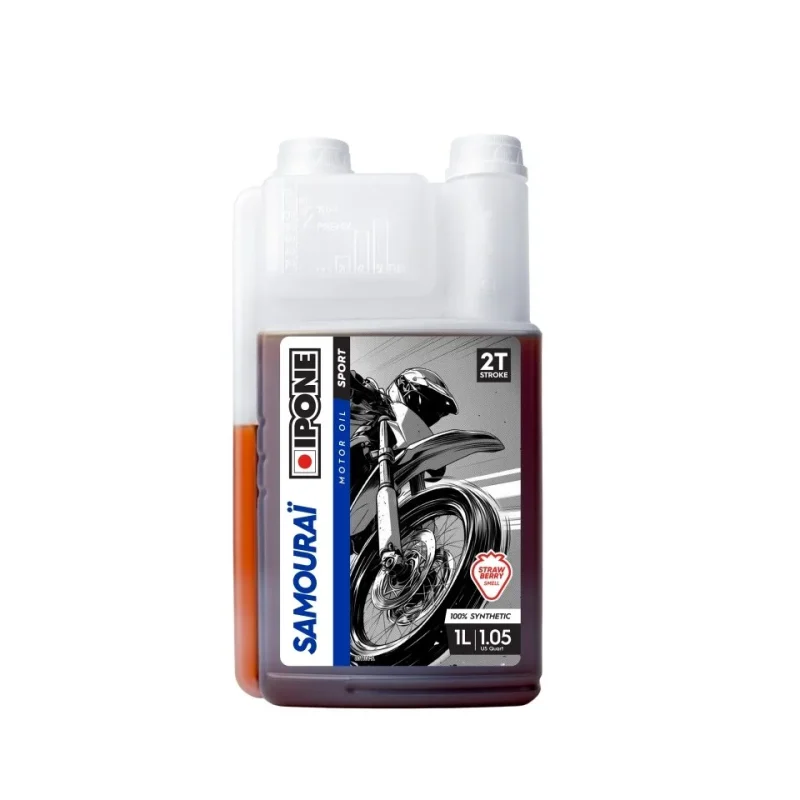 Ipone Samourai 2T Premix OIL 100% Synthetic 1L STRAWBERRY- AKC