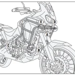 Kappa Upper Frame Crash Bars, Honda CRF 1100 L Africa TWIN Adventure Sports '24-'25 2 Kappa Frame Crash Bars Upper Honda CRF 1100 L Africa TWIN Adventure Sports '24-'25 - Black