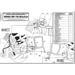 Kappa Frame Crash Bars, Honda XRV 750 Africa TWIN '93-'02 1 Kappa Frame Crash Bars Honda XRV 750 Africa TWIN TN362 - Black