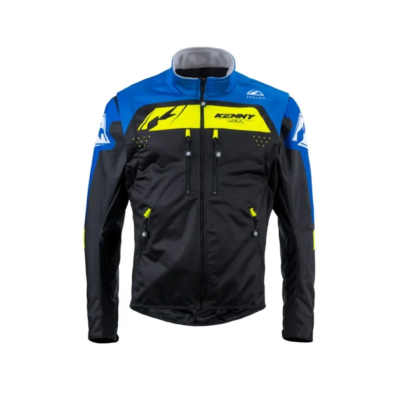 Kenny Racing ADVENTURE/ENDURO Jacket Softshell - Black/Blue/Yellow