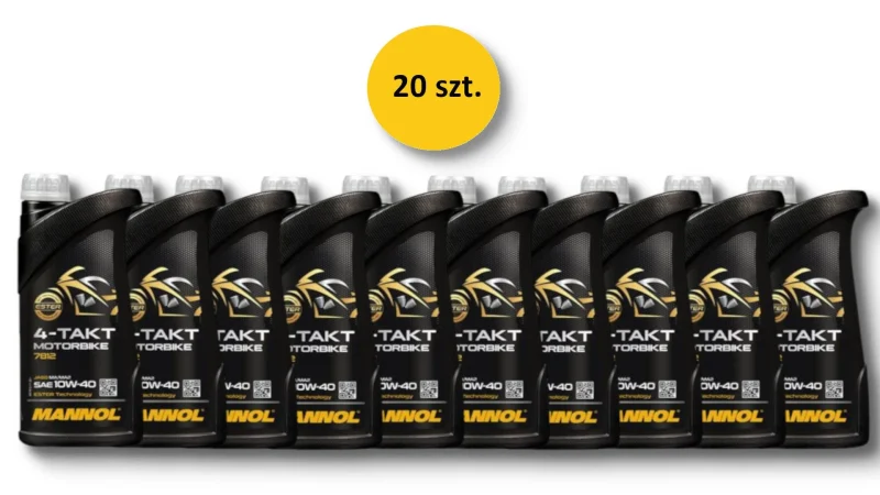 Mannol Engine OIL 4T Motorbike 10W40 1L Ester + MA2 Synthetic 7812 — API SN pack 20 pcs