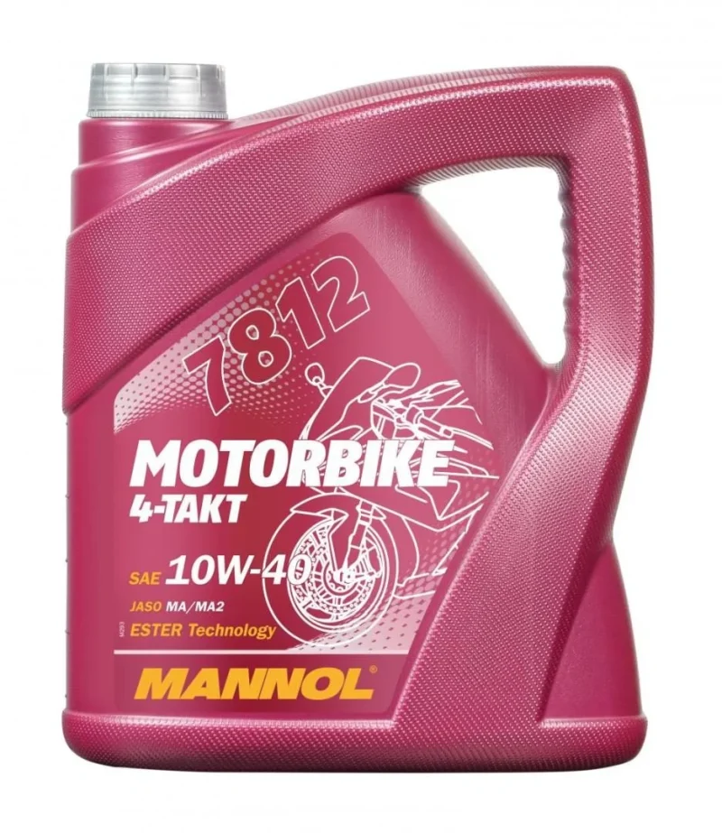 Mannol Engine OIL 4T Motorbike 10W40 4L Ester + MA2 Synthetic 7812 API SN
