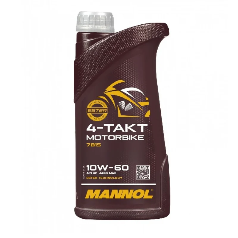 Mannol Engine OIL 4T Motorbike 10W60 1L Synthetic Ester Technology JASO MA/MA2 7815 20