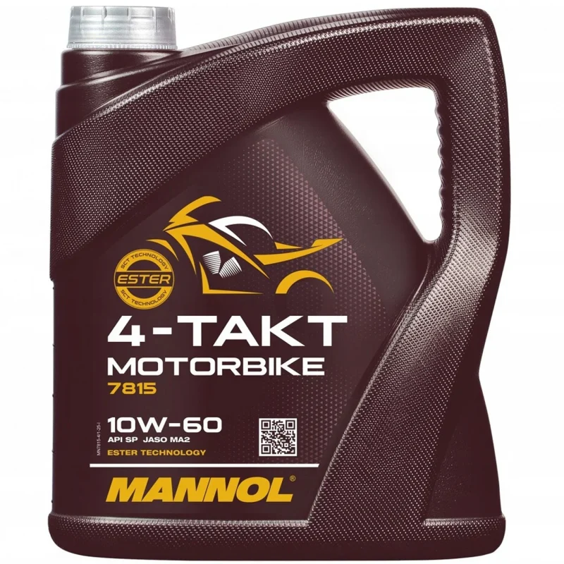 Mannol Engine OIL 4T Motorbike 10W60 4L Synthetic Ester Technology JASO MA/MA2 7815 20