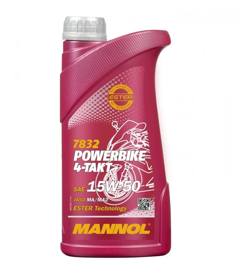 Mannol Engine OIL 4T Motorbike 15W50 1L Ester + MA2 SEMI-SYNTHETIC 7832 20