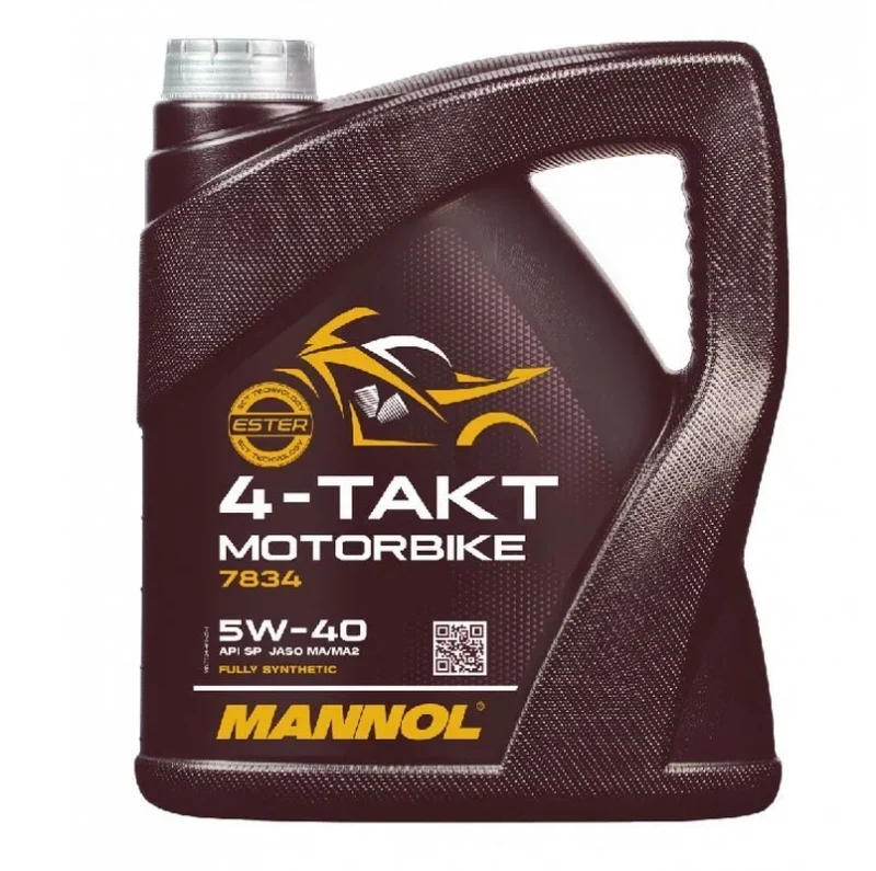 Mannol Engine OIL 4T Motorbike 5W40 4L Synthetic Ester Technology JASO MA/MA2 7814 20