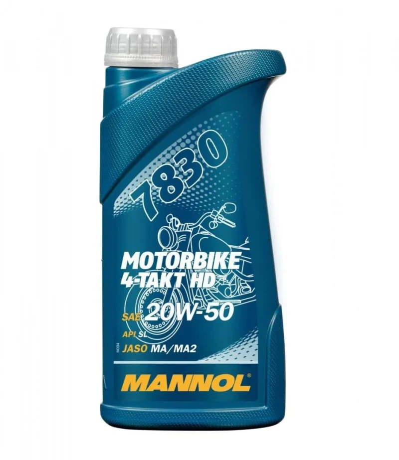 Mannol Engine OIL 4T Motorbike HD 20W50 1L V-TWIN MA2 SEMI-SYNTHETIC JASO MA/MA2, API SL 7830 20