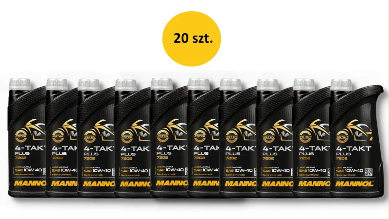 Mannol Engine OIL 4T PLUS 10W40 1L API SL, JASO MA/MA2 SEMI-SYNTHETIC 7202 20 - Karton 20 Sztuk Pakiet