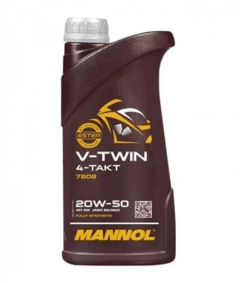Mannol Engine OIL 4T V-TWIN 20W50 1 L MA2 Fullsyntetyk JASO MA/MA2, API SL 20