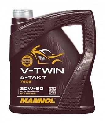 Mannol Engine OIL 4T V-TWIN 20W50 4 L MA2 FULL Synthetic JASO MA/MA2, API SL 4