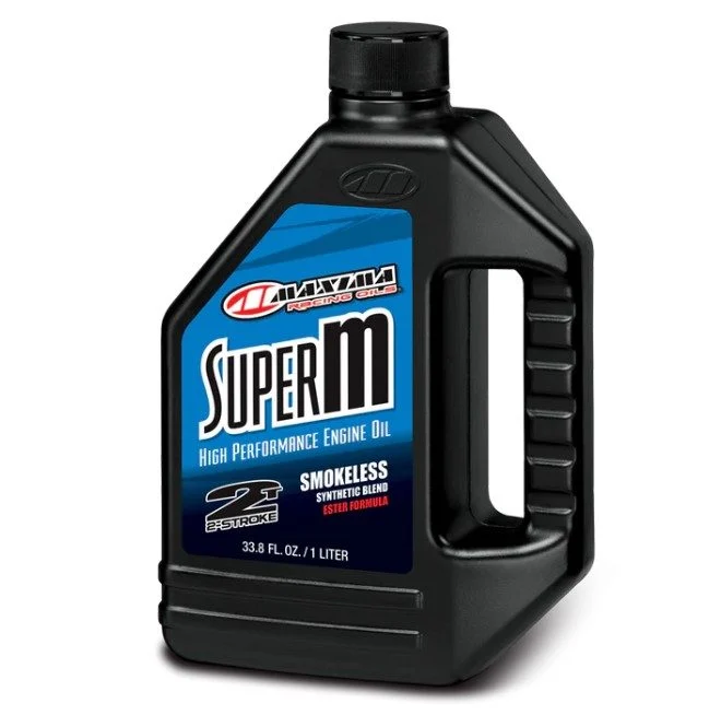 Maxima Racing OILS OIL 2T Premix SEMI-SYNTHETIC Super M Smokeless Premix 1 LITR 12 AKC