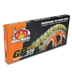 MOTO-MASTER Drive Chain GP-520G MX Professional Motocross Racing Chain Without O-RINGS , CLIP LINK In Kit 2 MOTO-MASTER Drive Chain GP-520G MX Professional Motocross Racing Chain Without O-RINGS , CLIP LINK In Kit - Gold