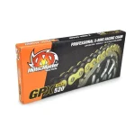 MOTO-MASTER Drive Chain GPX-520G Professional Motocross / Enduro Racing X-RING Chain , CLIP LINK In Kit 2 MOTO-MASTER Drive Chain GPX-520G Professional Motocross / Enduro Racing X-RING Chain , CLIP LINK In Kit - Gold