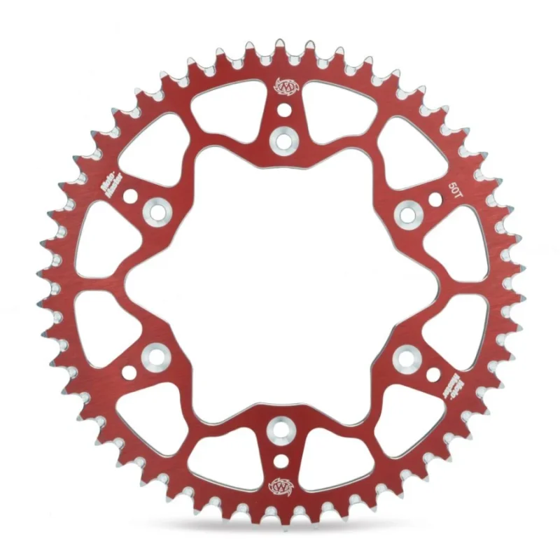 MOTO-MASTER REAR Sprocket Aluminium T7075 Ergal 289 53 28953 , BETA RR '13-'25, JTR210.53 LANC.520 - Red Honda Cr/Crf '83-'25