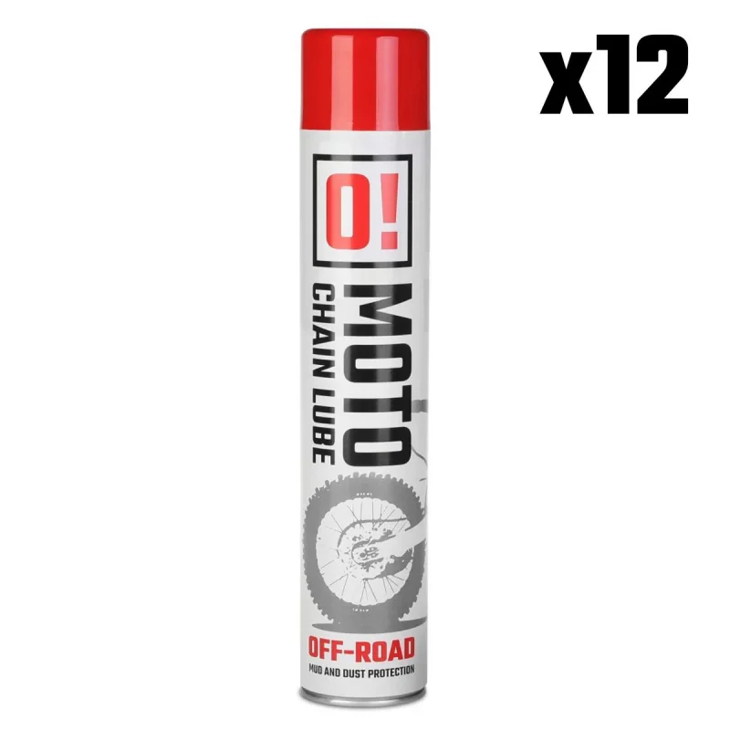 Omoto SET 12 PCS Spray Chain LUBE 750ML OFF ROAD O! Chain LUBE O!Moto OLE-023 PACK 12 PCS