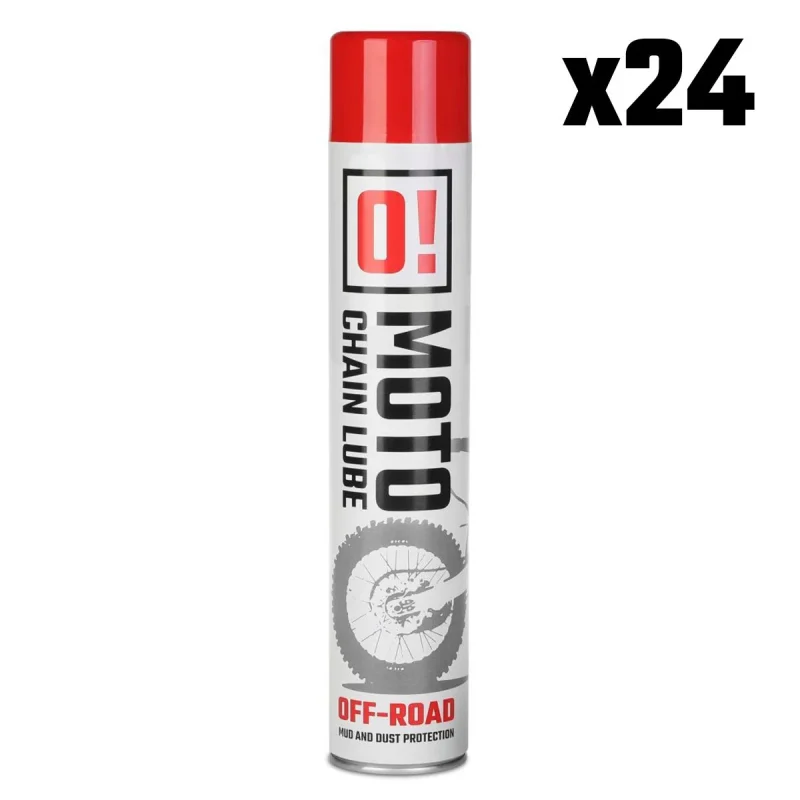 Omoto SET 24 Sztuki Spray Chain LUBE 750ML OFF ROAD O! Chain LUBE O!Moto OLE-023 PACK 24 Sztuki