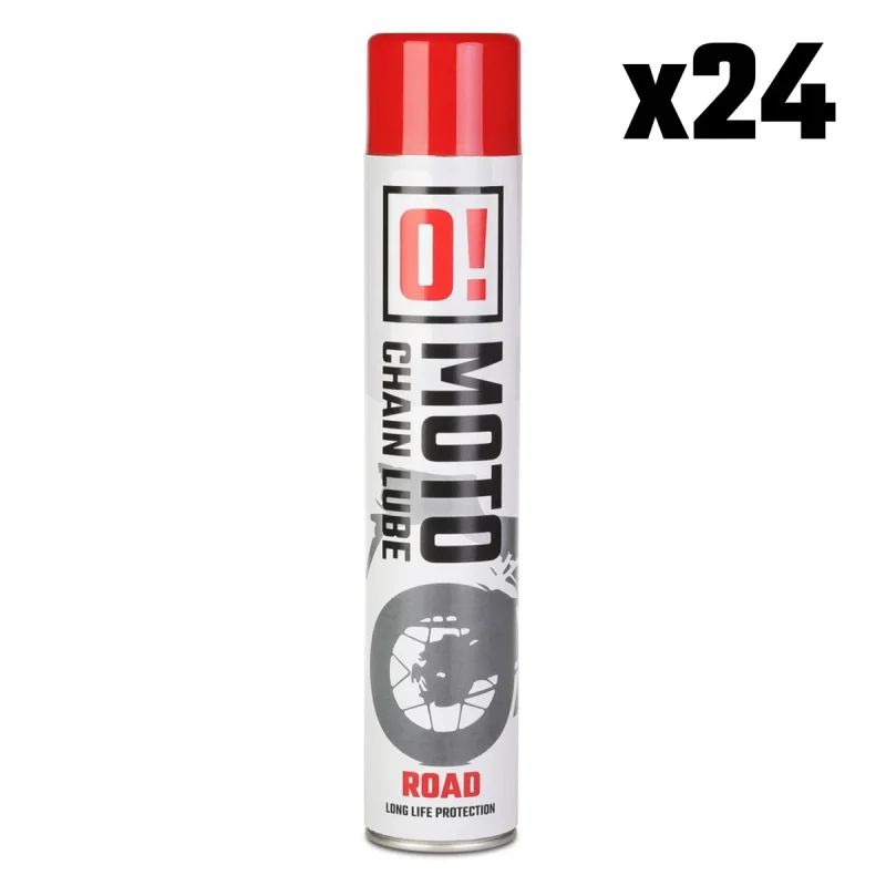 O!Moto Omoto SET 24 Sztuki Spray Chain LUBE 750ML ROAD O! — 24 Sztuki