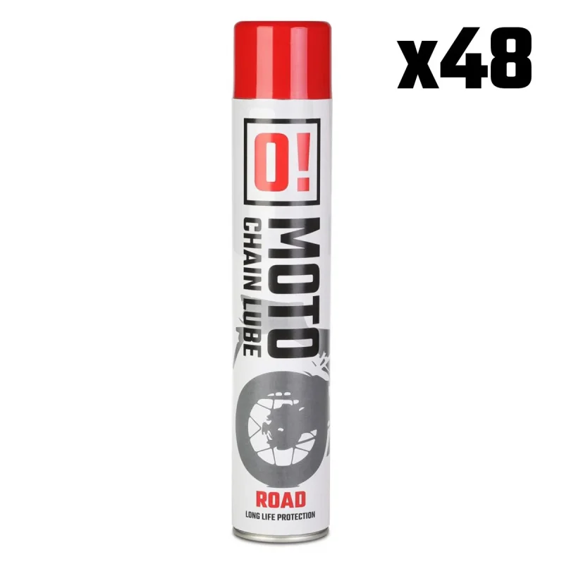 Omoto SET 48 PCS Spray Chain LUBE 750ML ROAD O! Chain LUBE O!Moto OLE-006 PACK 48 PCS