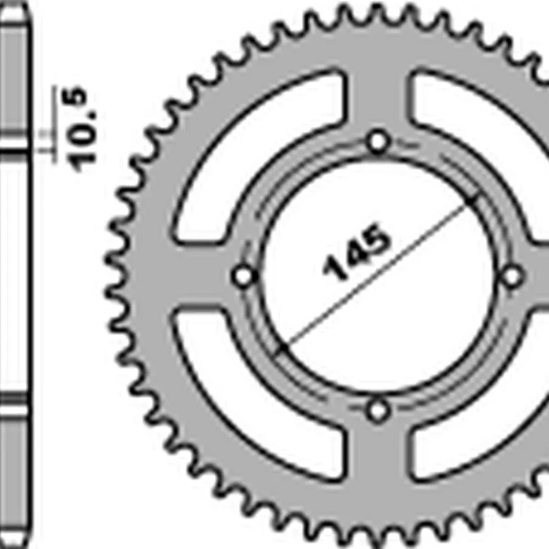 PBR REAR Sprocket 857 48 C45 Yamaha XT 600 '83-'89, XT 600Z Tenere '87-'89, XTZ 660 Tenere '91-'00, XV 125 Virago '97-'01, XV 250 Virago '89-'05 JTR857.48 Lanc. 520 MADE IN Italy